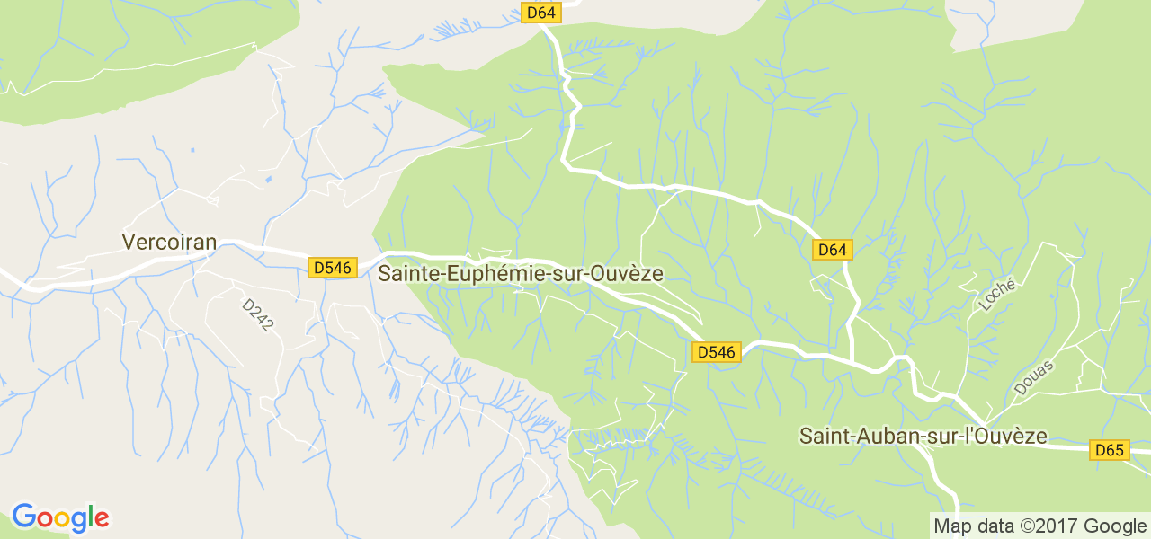 map de la ville de Sainte-Euphémie-sur-Ouvèze