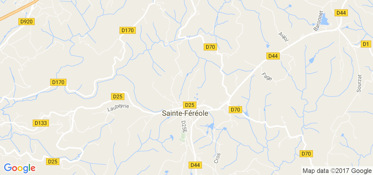 map de la ville de Sainte-Féréole