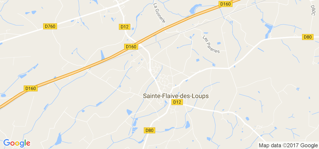map de la ville de Sainte-Flaive-des-Loups