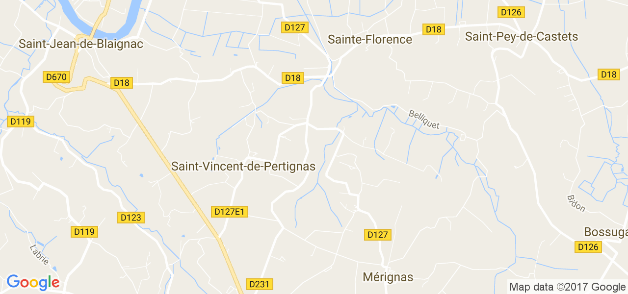 map de la ville de Sainte-Florence