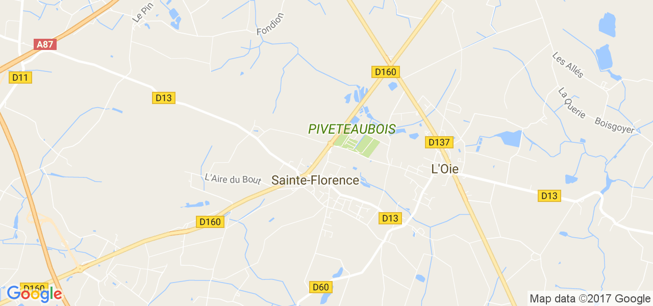 map de la ville de Sainte-Florence