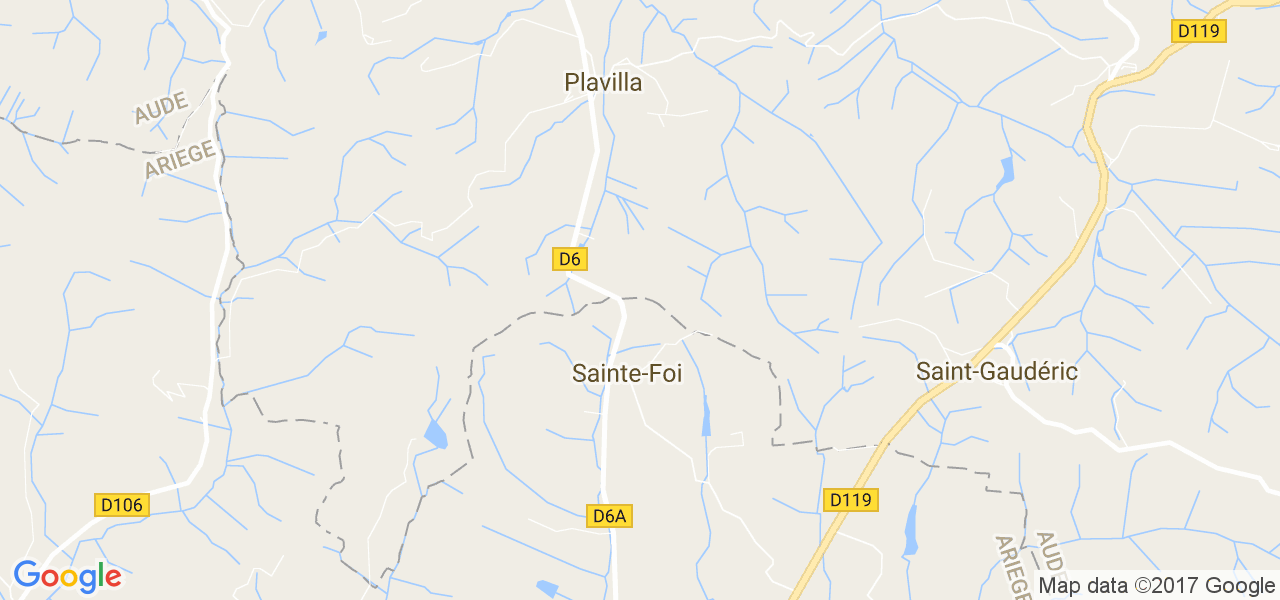 map de la ville de Sainte-Foi