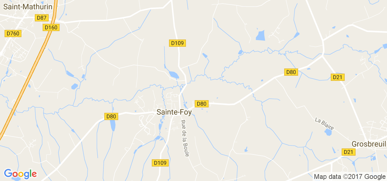 map de la ville de Sainte-Foy