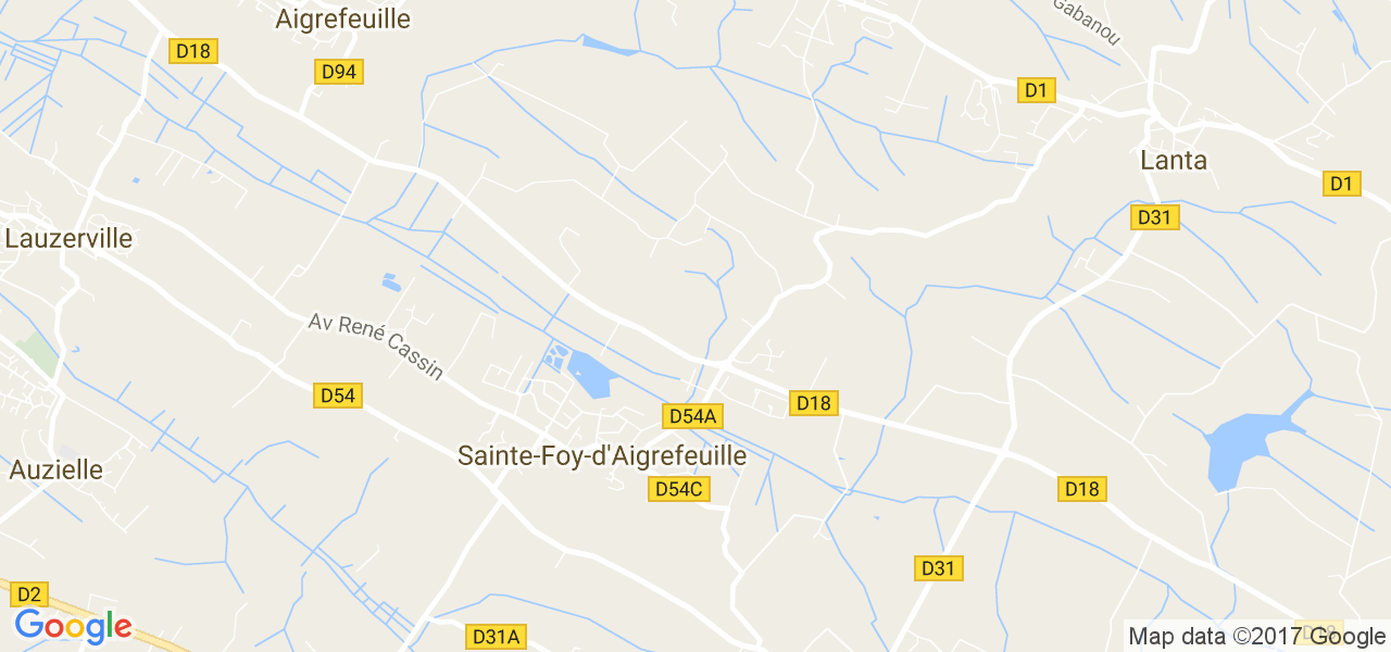 map de la ville de Sainte-Foy-d'Aigrefeuille