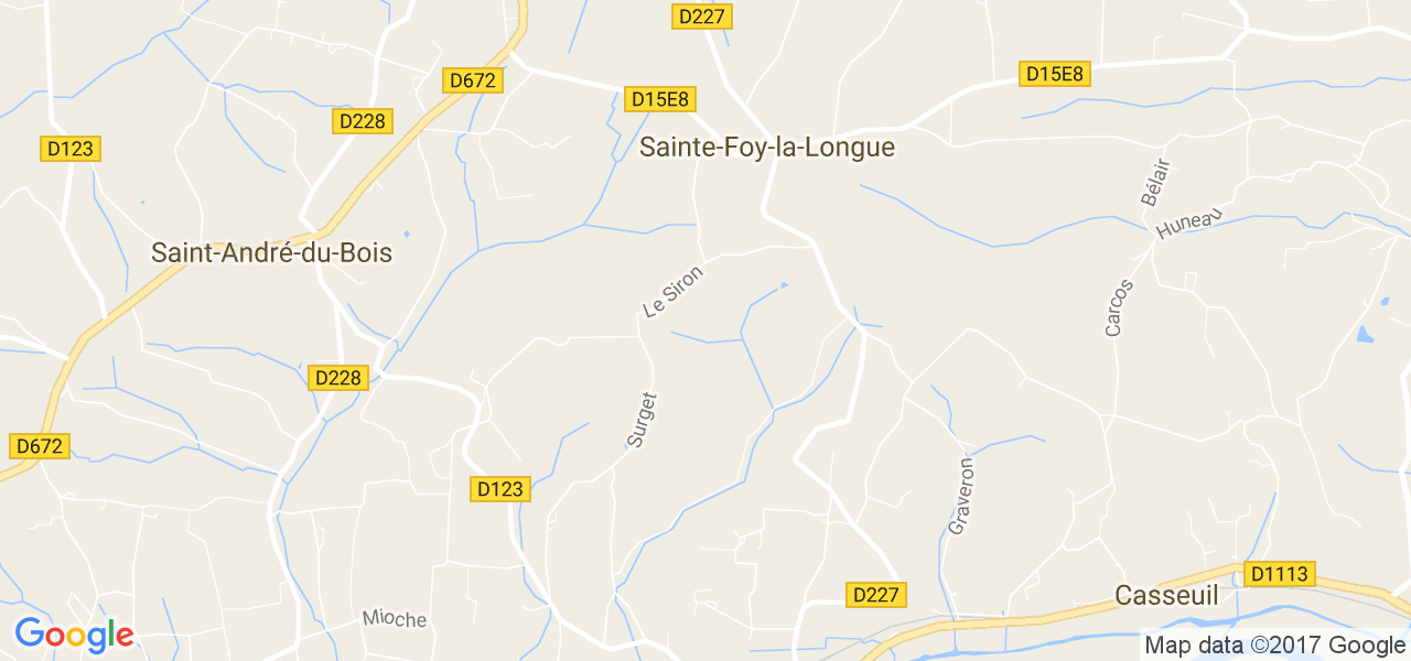 map de la ville de Sainte-Foy-la-Longue