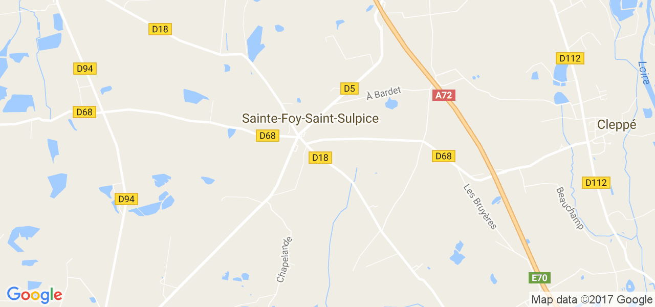 map de la ville de Sainte-Foy-Saint-Sulpice