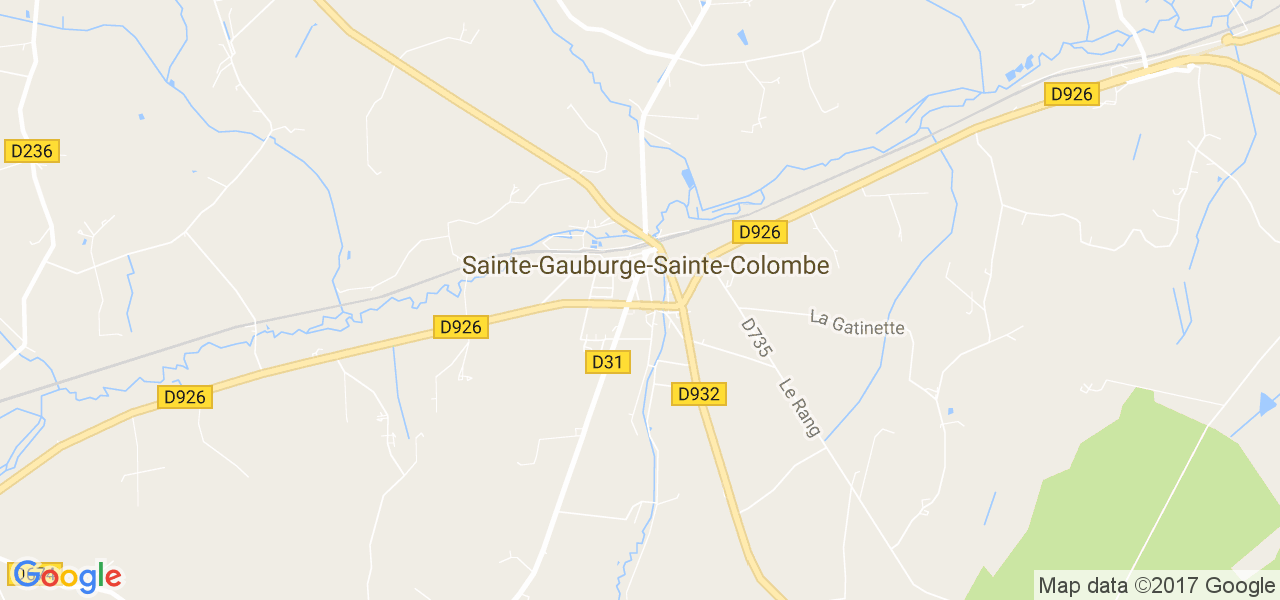 map de la ville de Sainte-Gauburge-Sainte-Colombe