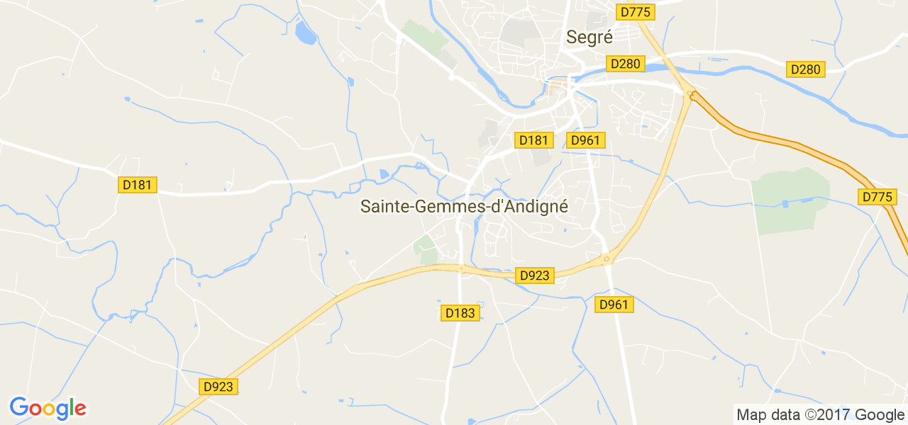 map de la ville de Sainte-Gemmes-d'Andigné