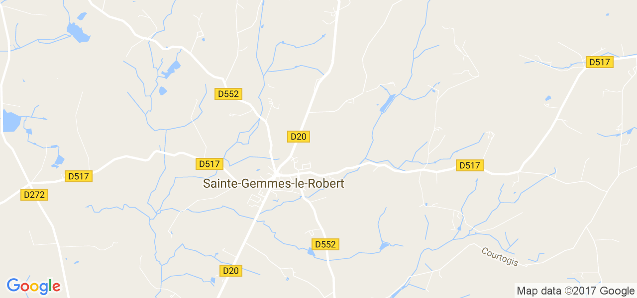 map de la ville de Sainte-Gemmes-le-Robert