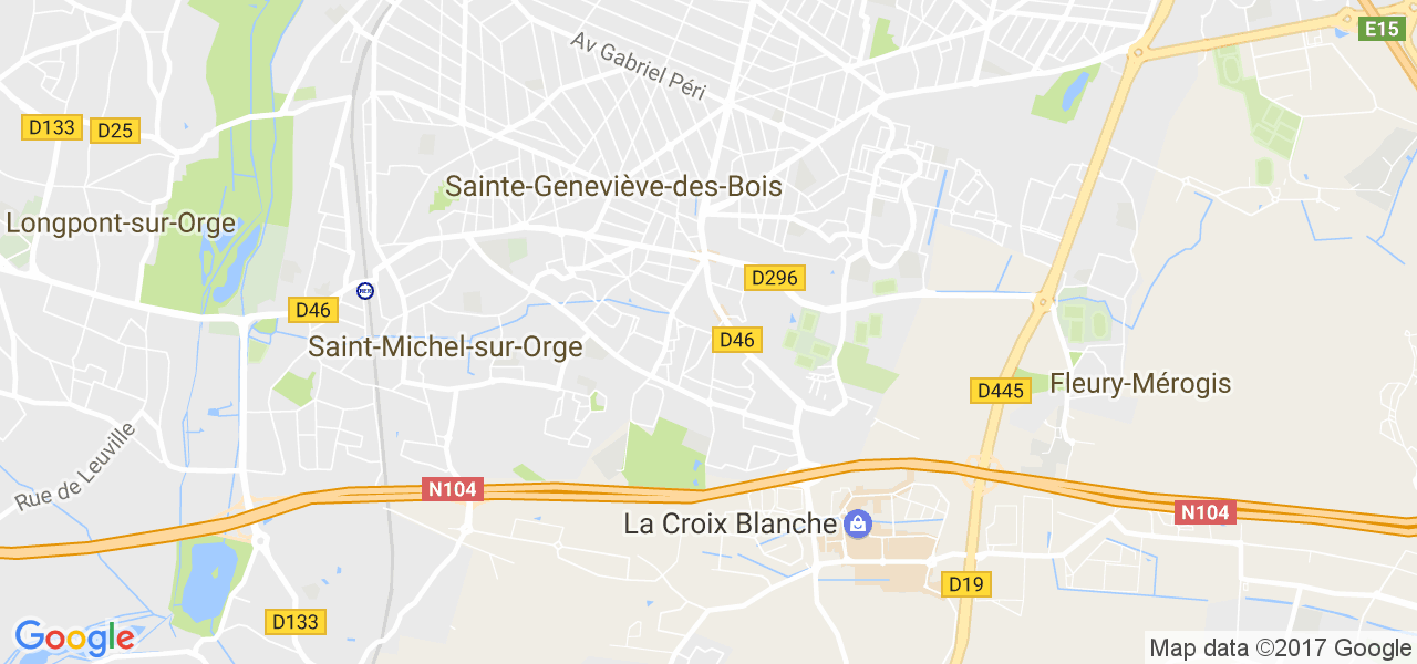 map de la ville de Sainte-Geneviève-des-Bois