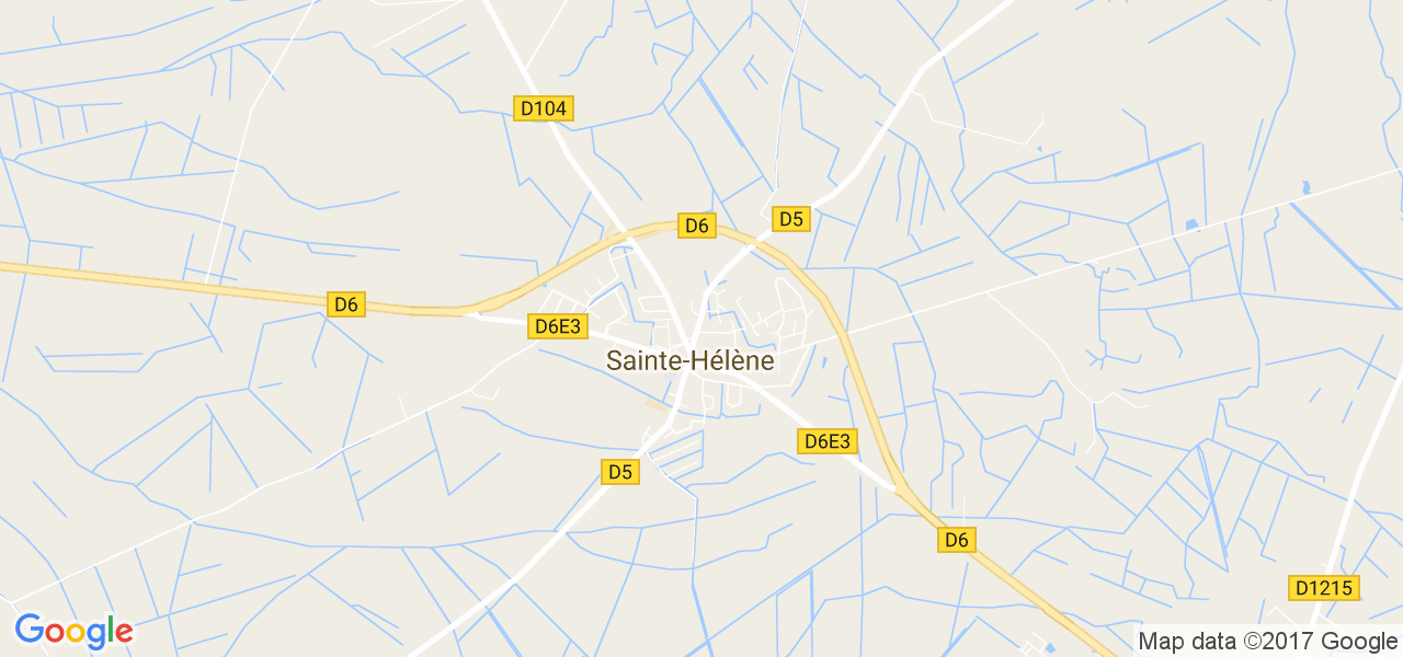 map de la ville de Sainte-Hélène