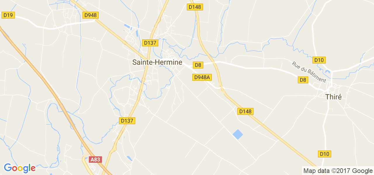 map de la ville de Sainte-Hermine