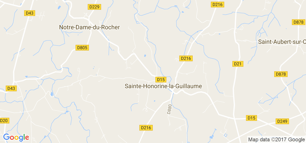 map de la ville de Sainte-Honorine-la-Guillaume