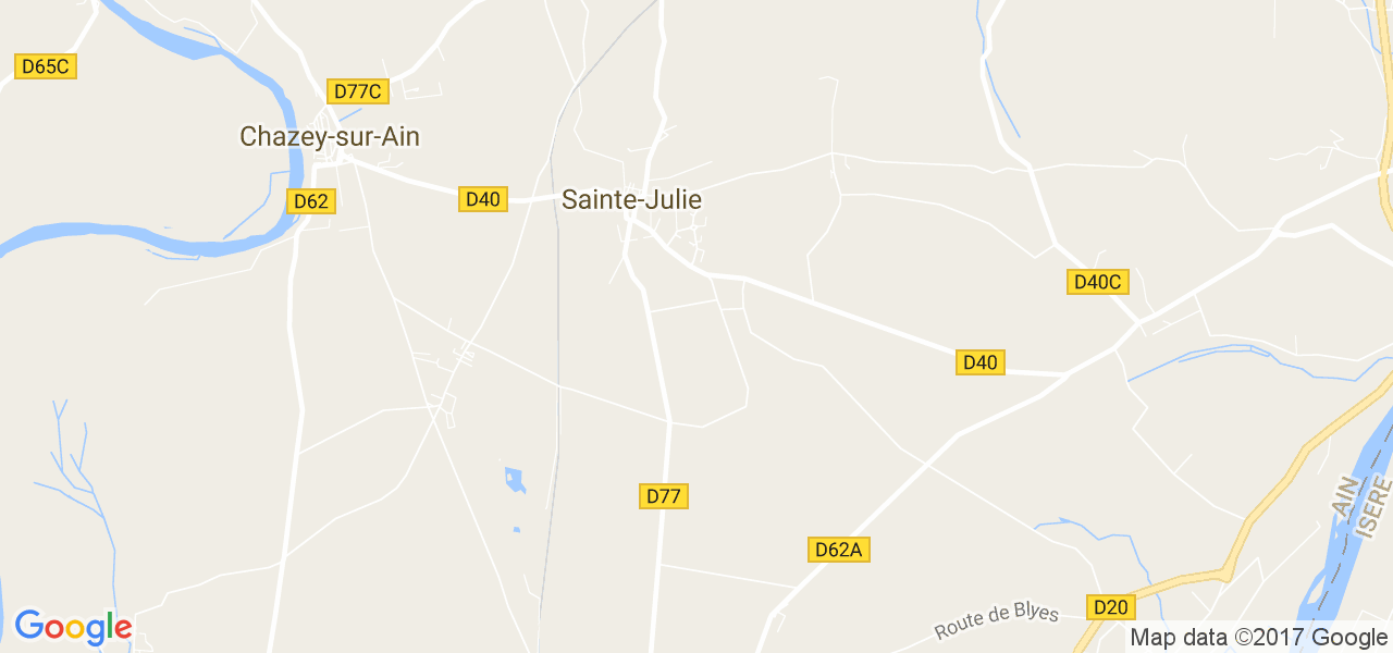 map de la ville de Sainte-Julie