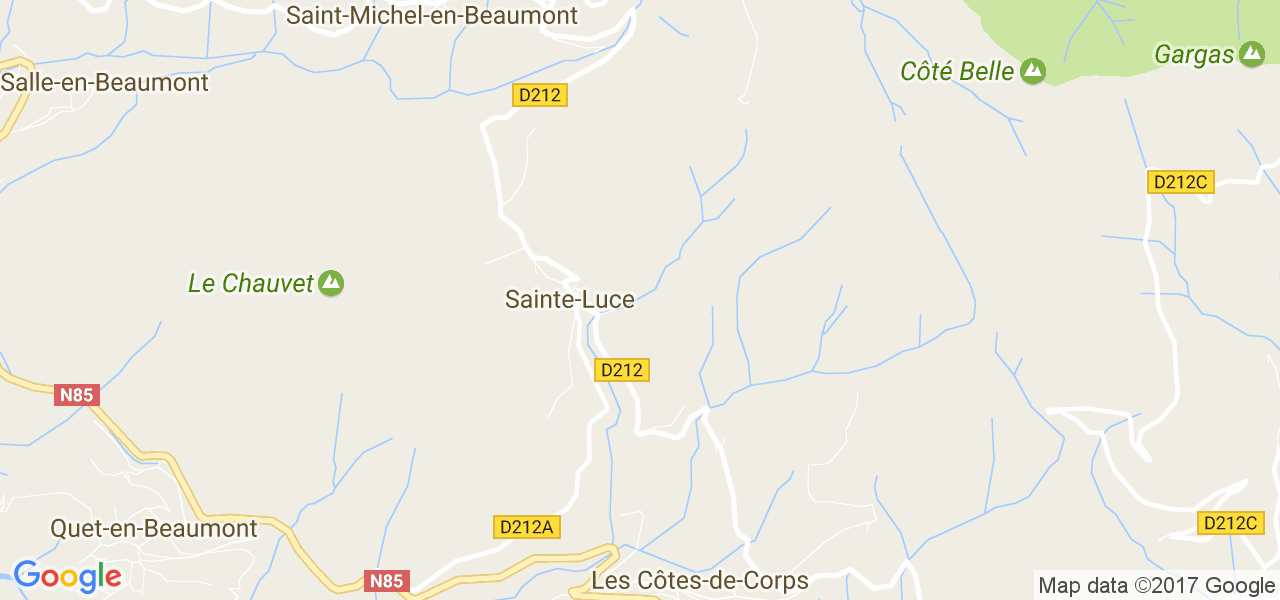 map de la ville de Sainte-Luce