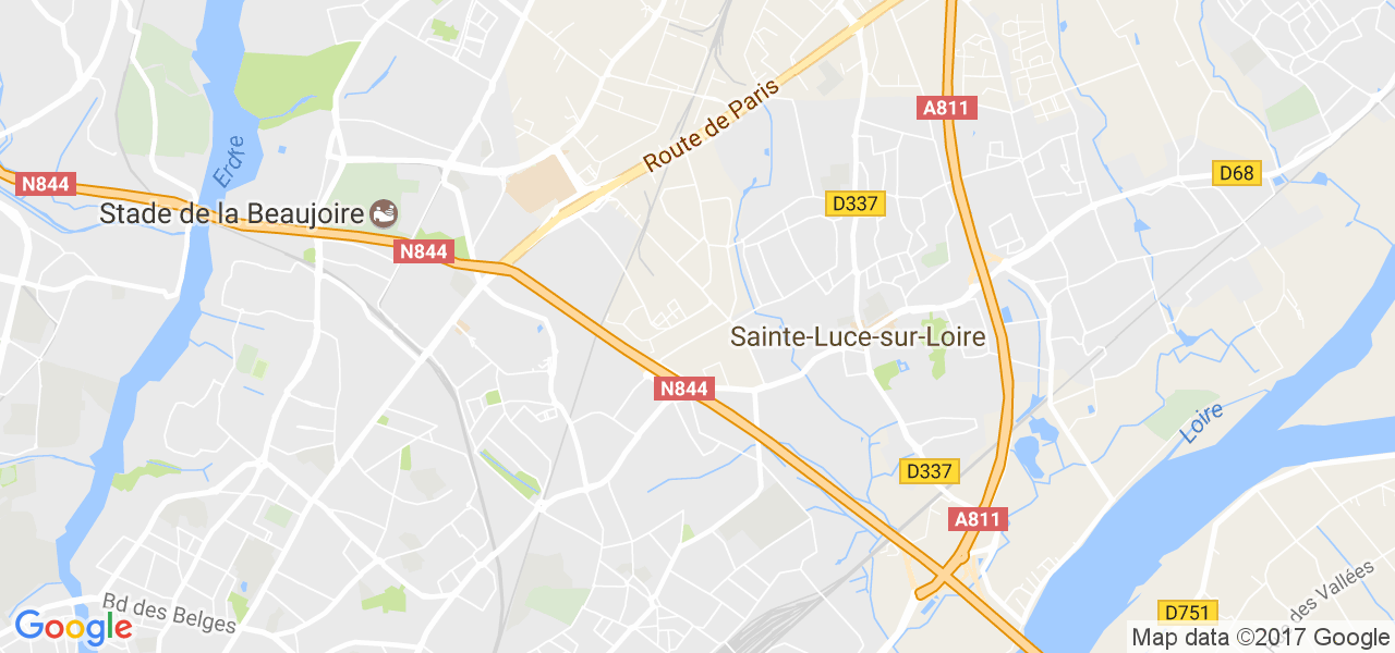 map de la ville de Sainte-Luce-sur-Loire