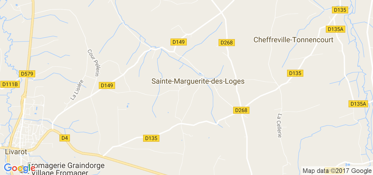 map de la ville de Sainte-Marguerite-des-Loges