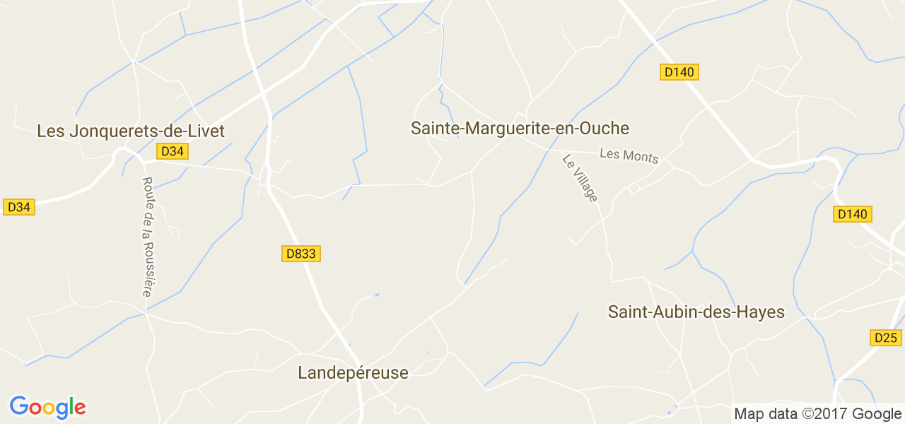 map de la ville de Sainte-Marguerite-en-Ouche