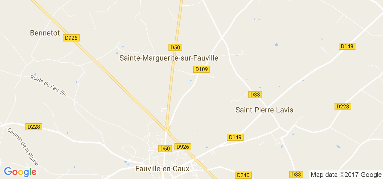 map de la ville de Sainte-Marguerite-sur-Fauville