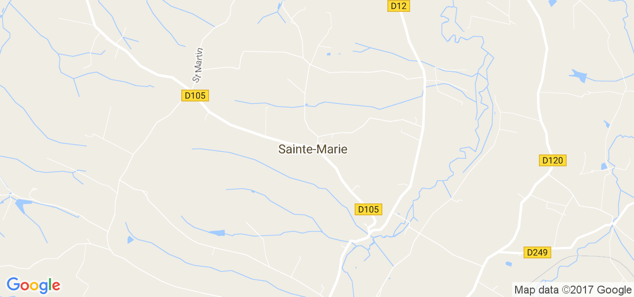 map de la ville de Sainte-Marie