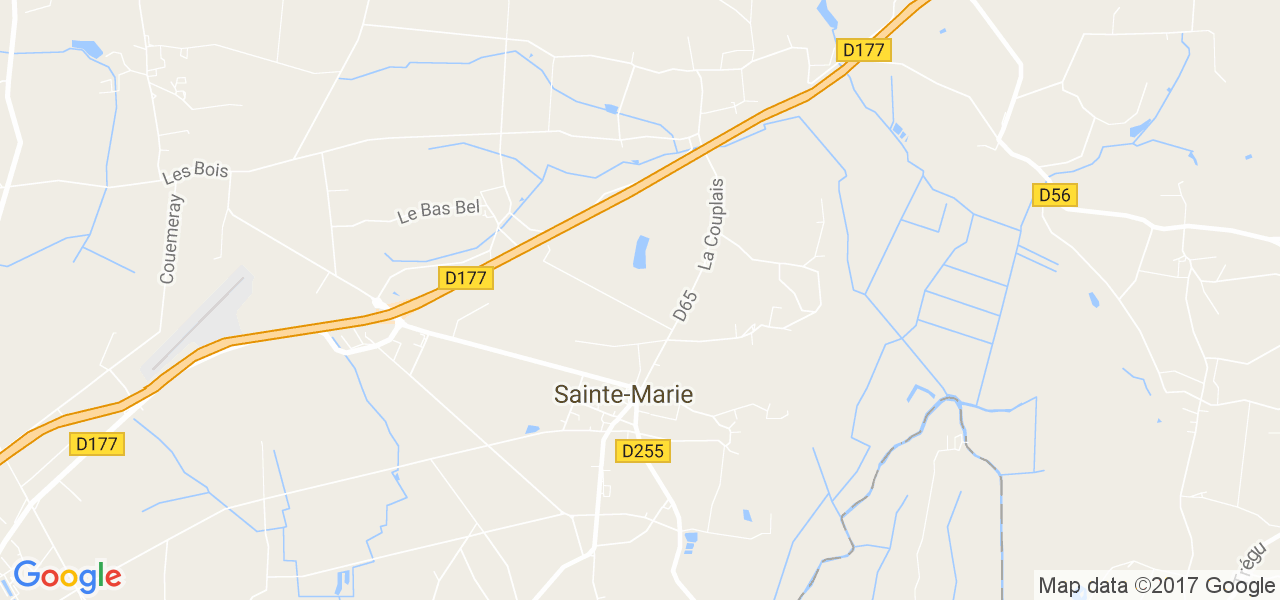 map de la ville de Sainte-Marie