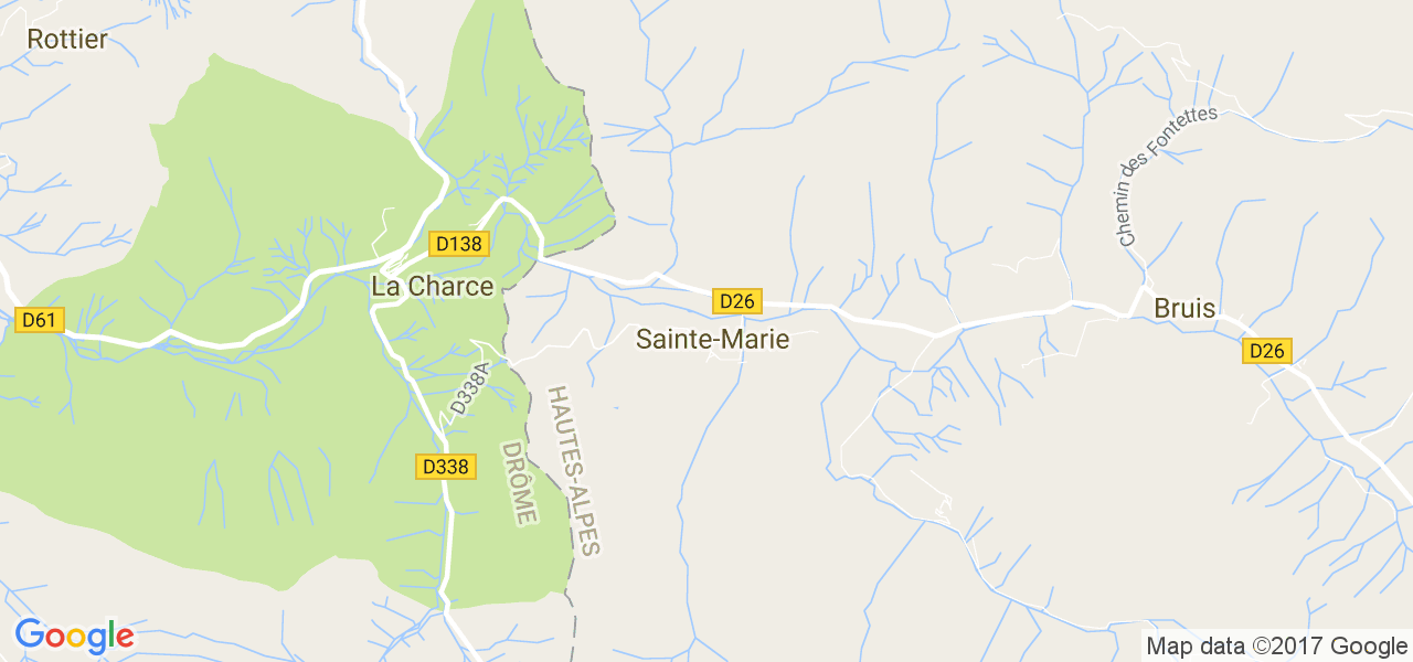 map de la ville de Sainte-Marie