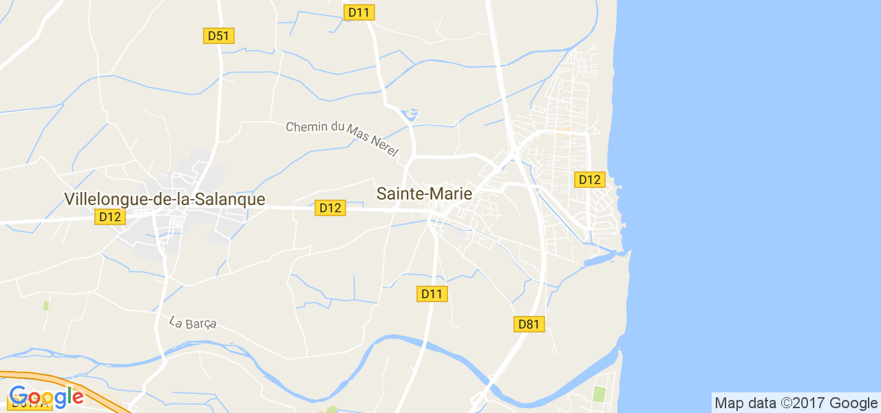 map de la ville de Sainte-Marie