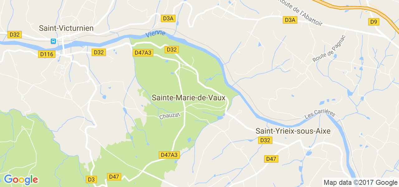 map de la ville de Sainte-Marie-de-Vaux