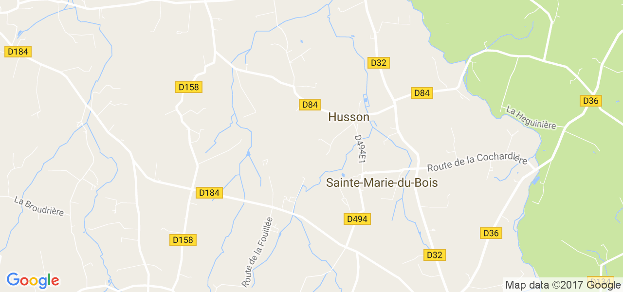 map de la ville de Sainte-Marie-du-Bois