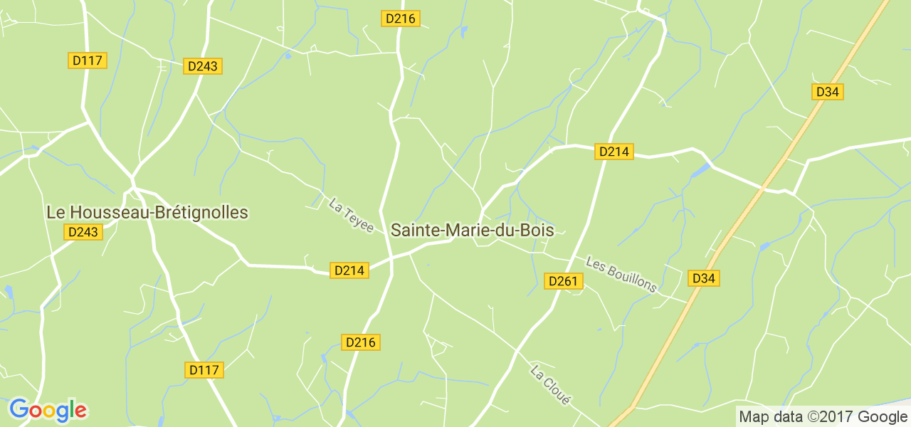 map de la ville de Sainte-Marie-du-Bois