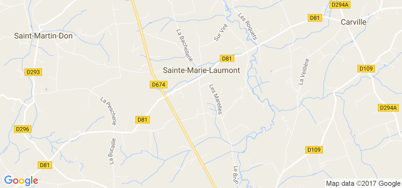 map de la ville de Sainte-Marie-Laumont