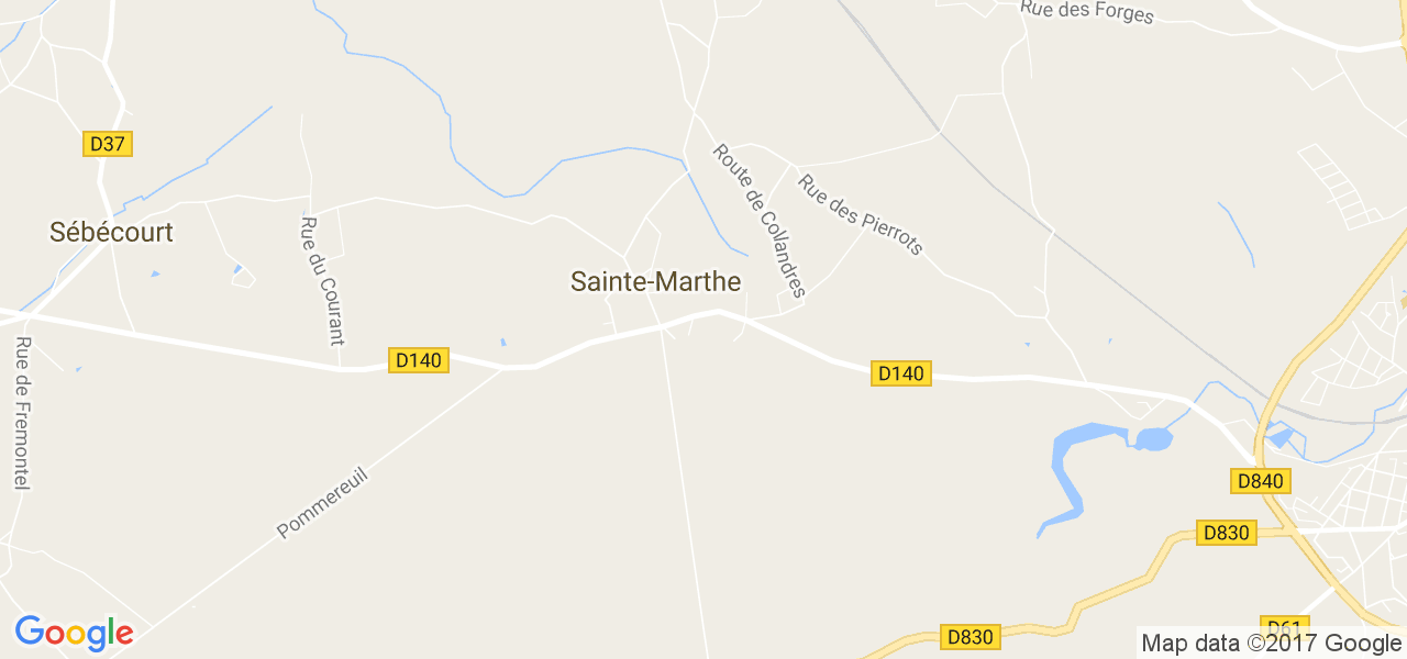 map de la ville de Sainte-Marthe