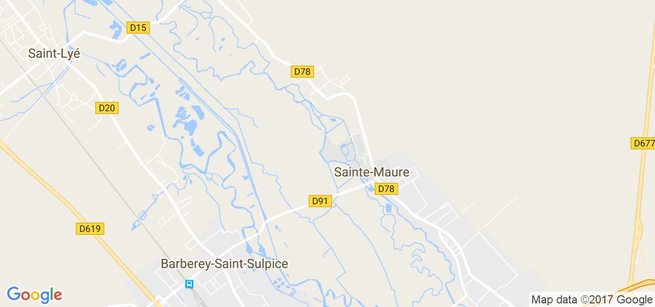 map de la ville de Sainte-Maure