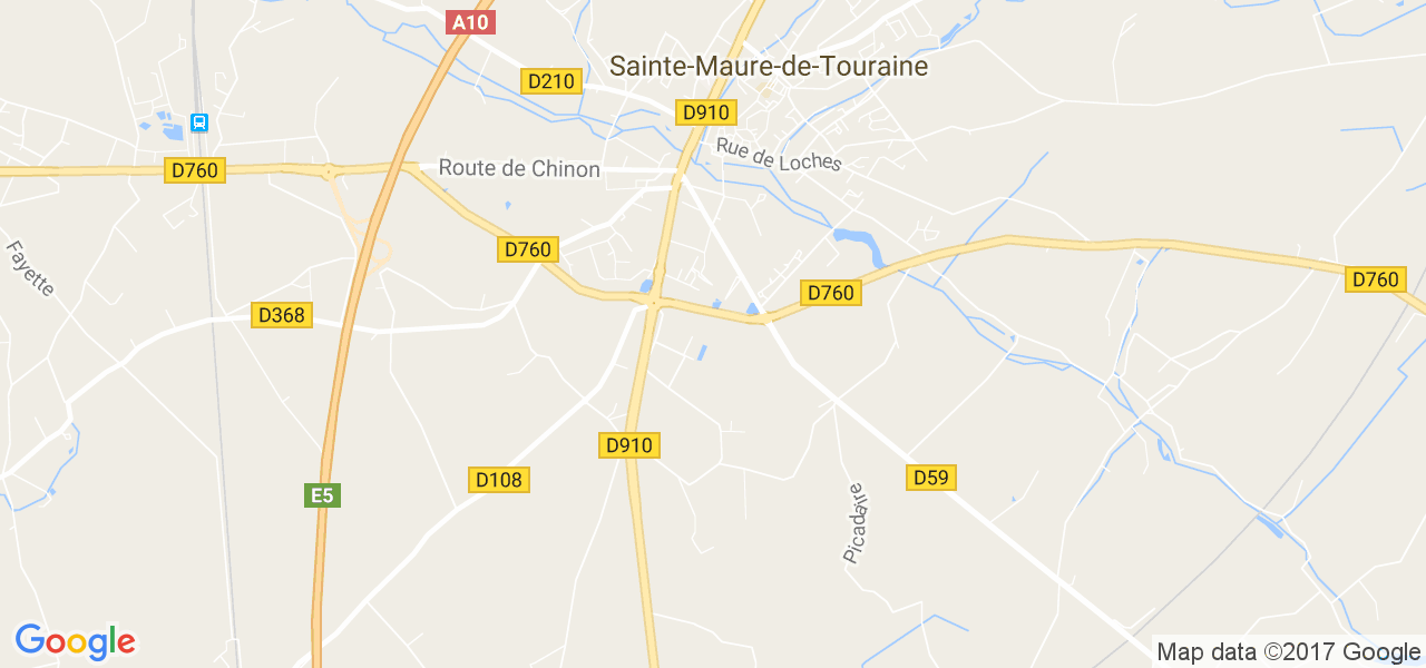 map de la ville de Sainte-Maure-de-Touraine