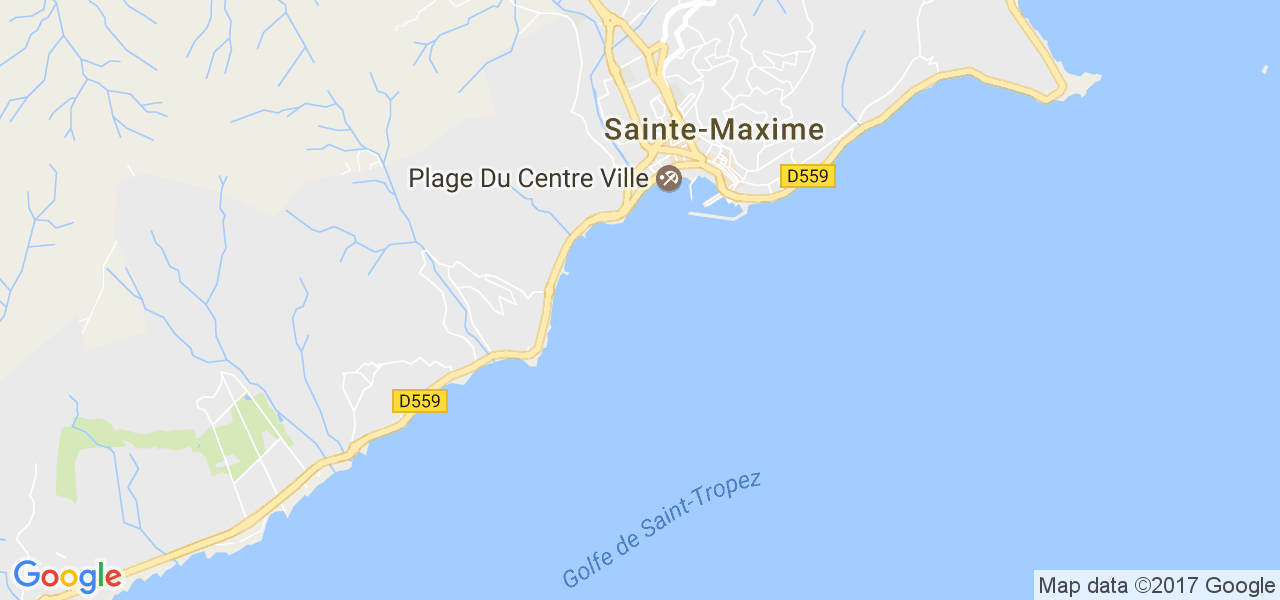 map de la ville de Sainte-Maxime