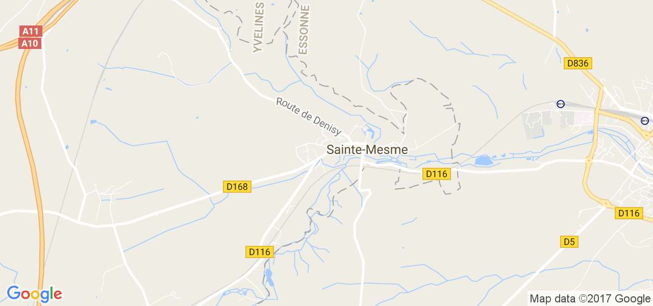 map de la ville de Sainte-Mesme