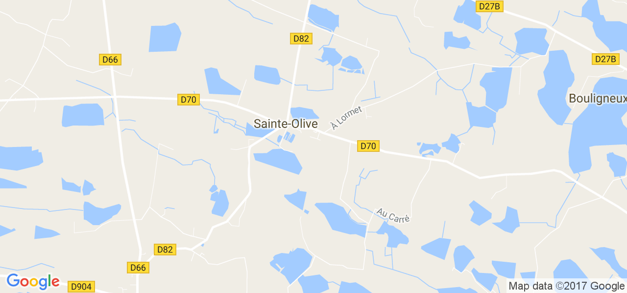 map de la ville de Sainte-Olive