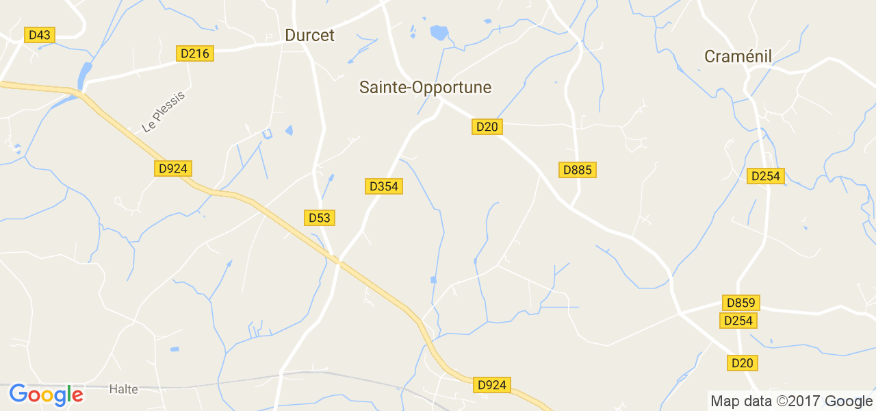 map de la ville de Sainte-Opportune