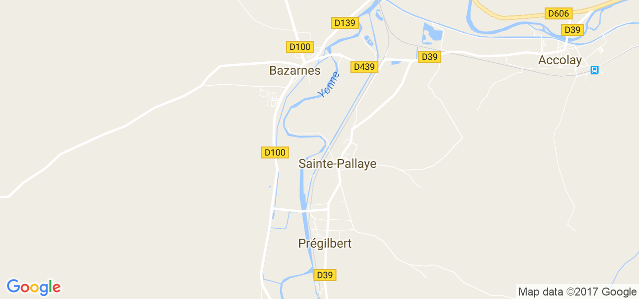 map de la ville de Sainte-Pallaye