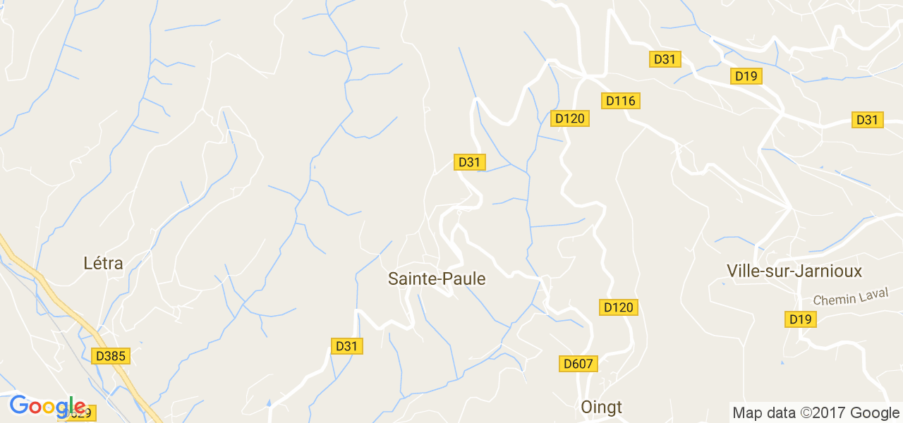 map de la ville de Sainte-Paule