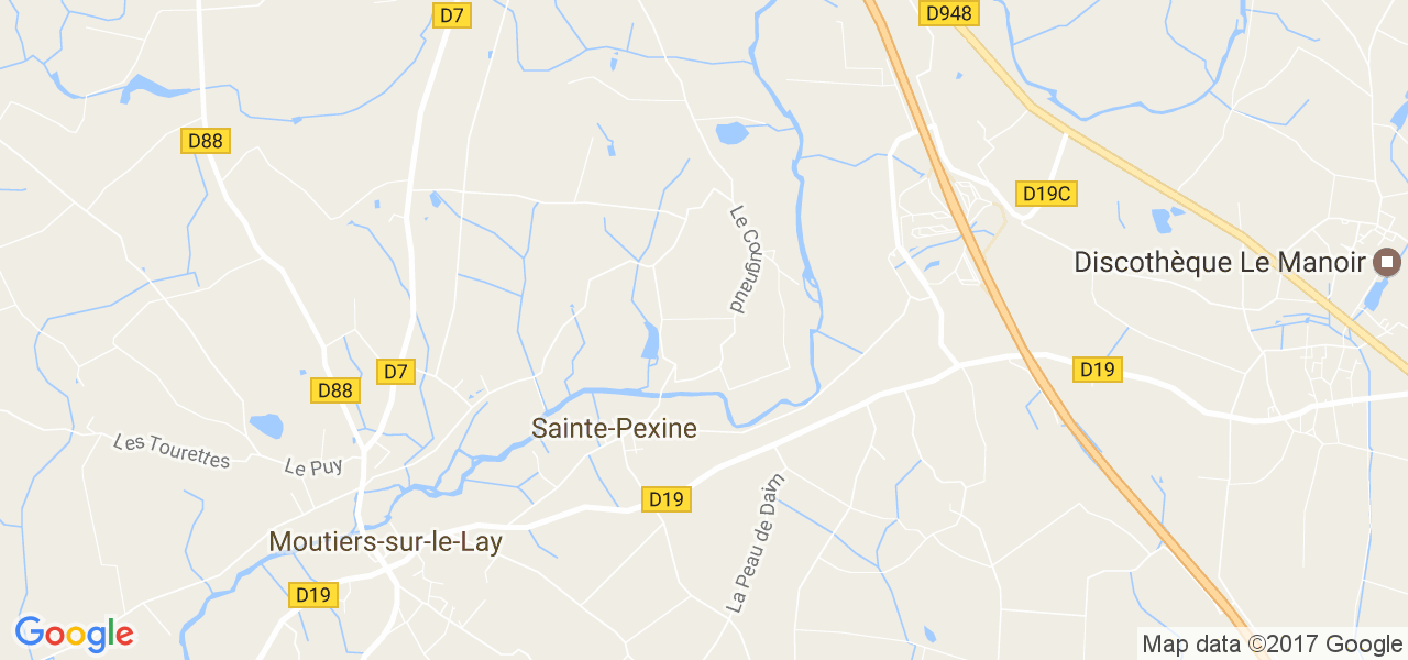 map de la ville de Sainte-Pexine