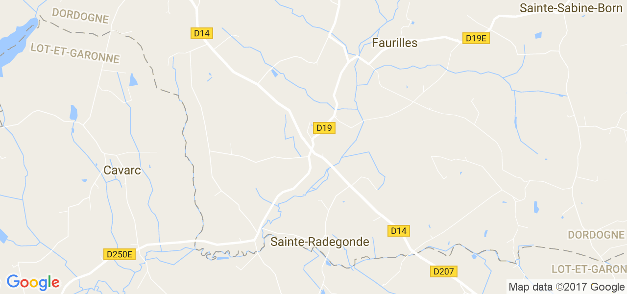 map de la ville de Sainte-Radegonde