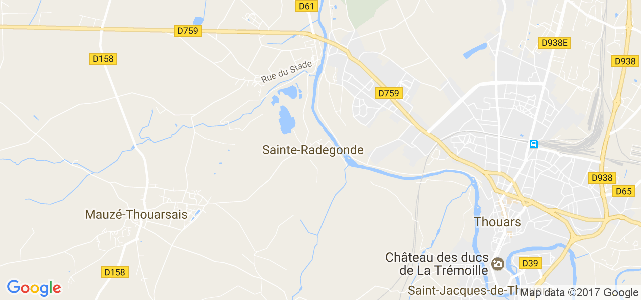 map de la ville de Sainte-Radegonde