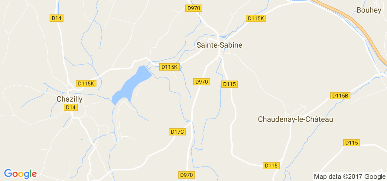 map de la ville de Sainte-Sabine