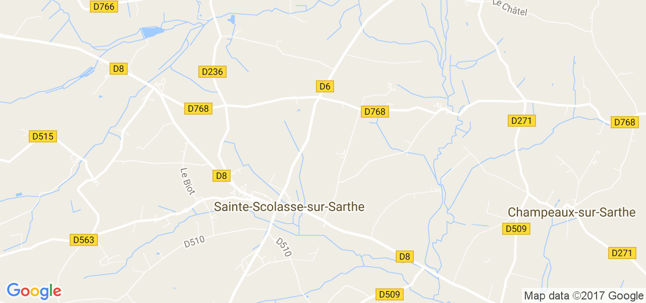 map de la ville de Sainte-Scolasse-sur-Sarthe