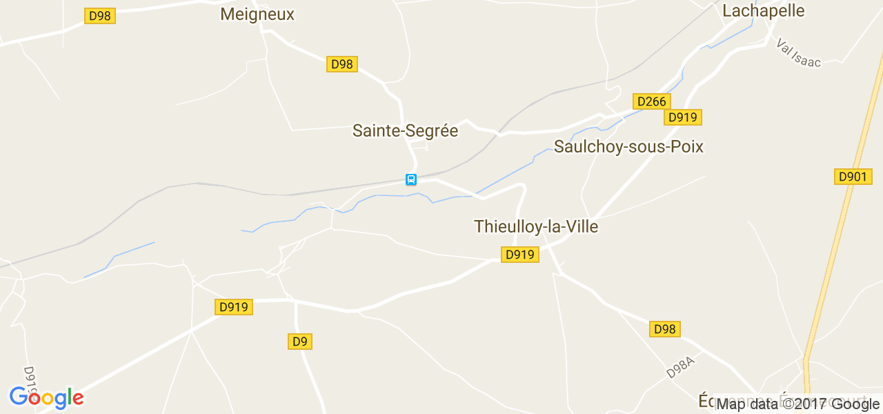 map de la ville de Sainte-Segrée