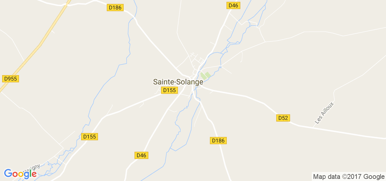 map de la ville de Sainte-Solange