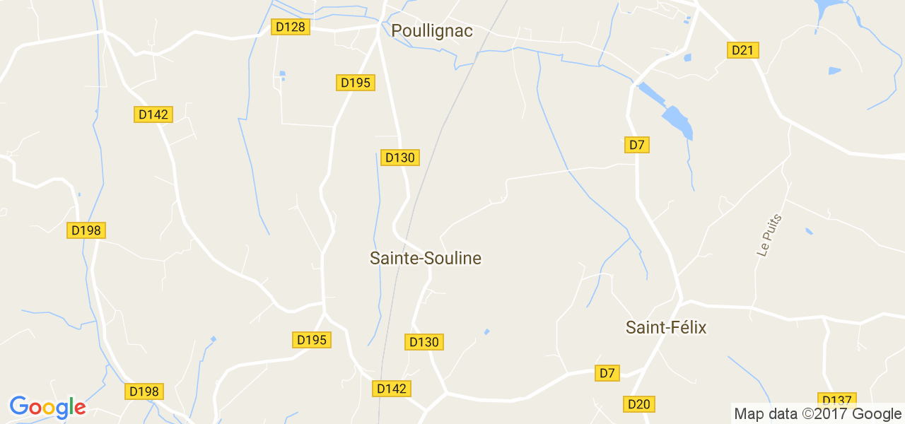 map de la ville de Sainte-Souline