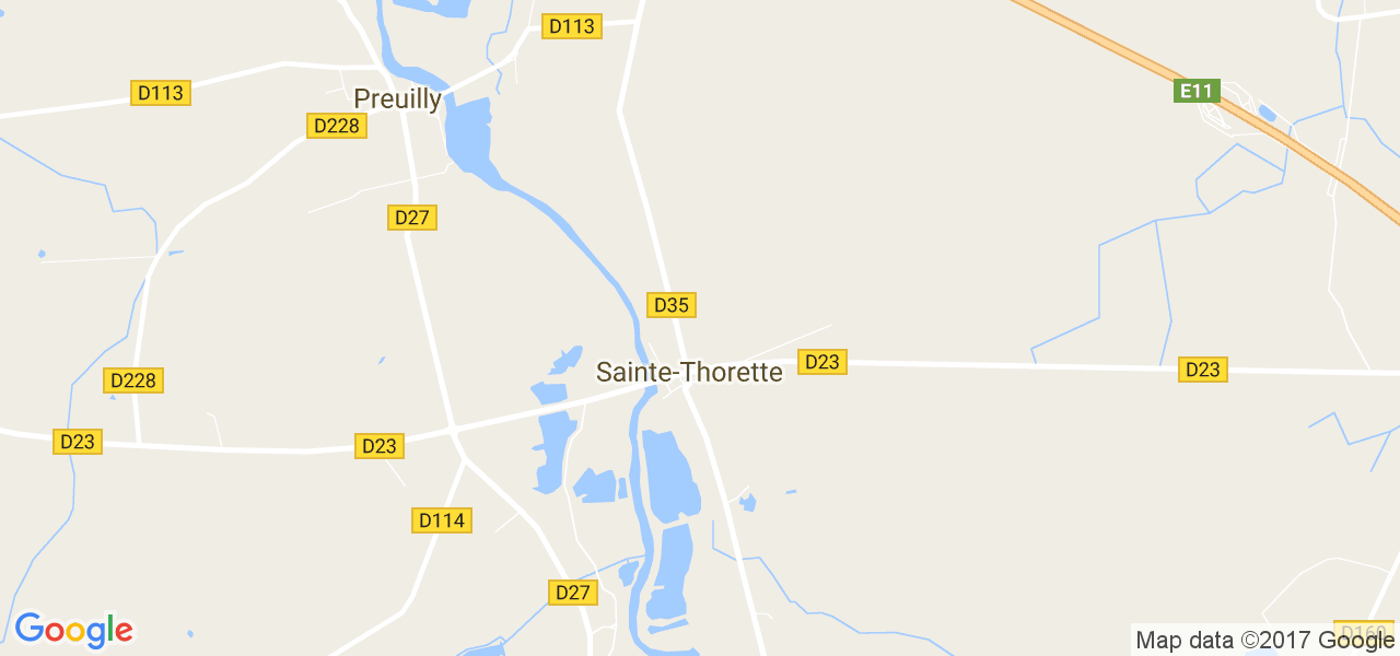 map de la ville de Sainte-Thorette