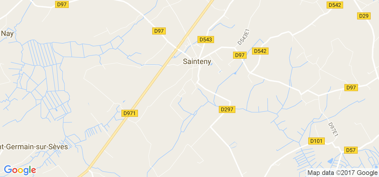 map de la ville de Sainteny